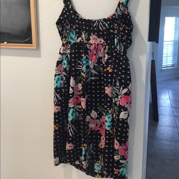 BeBop floral polka dot party dress zippered front - Picture 2 of 4